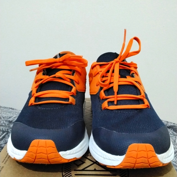 Orange and Dark Blue Boy's Sneakers - Picture 2 of 4